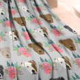 thumbnail image 3 of Cute Pitbull Terriers Dog and Flower Blanket,Comfortable Soft Flannel Throw Blanket,All Season,Warm Lightweight Blankets for Sofa Bed Couch Living Room Chair,30"x40", 3 of 4