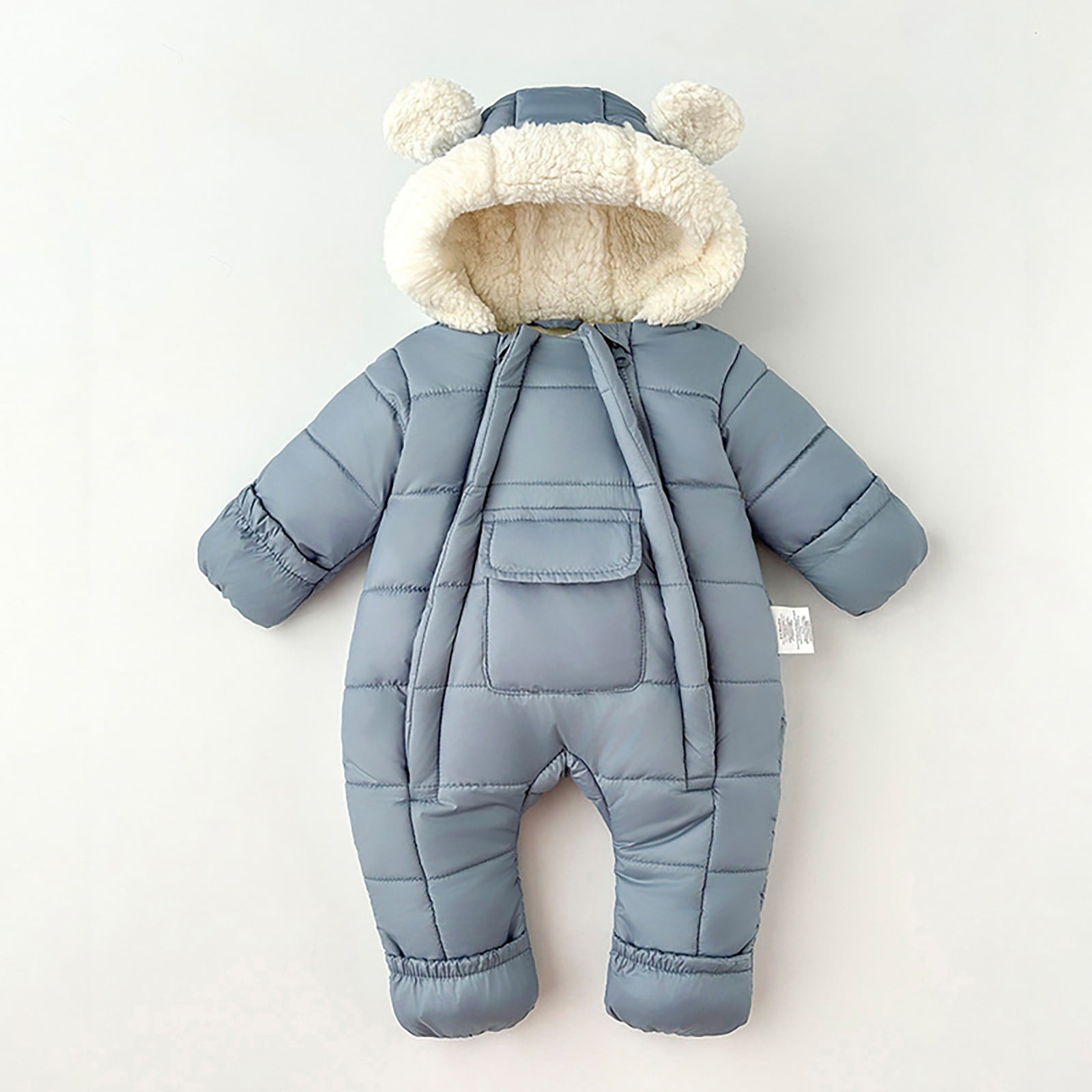 REDARER Kids' Insulated Snowsuit - Winter Jumpsuit with Attached Mittens & Booties, Double Zipper Warm Outfit for Boys & Girls,Size:3-6 Months