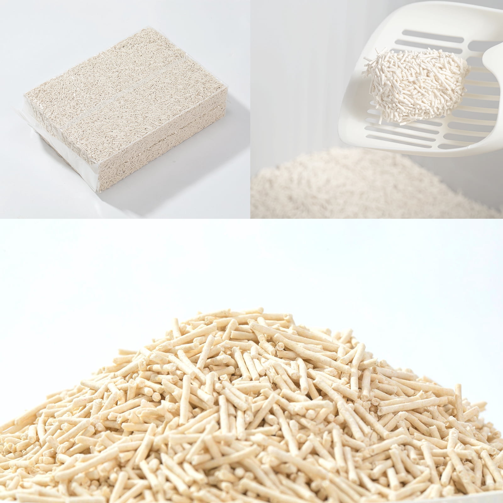 Tofu Cat Litter 11.2 LB  OR2 (5.6 lb×2bag) Clumping, 100% Natural Raw Materials, Clumping,Flush able,Ultra Absorbent and Fast Drying,Solubility in Water,Really Dust-Free,Less Scattering