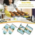 thumbnail image 5 of Salouo Starfish in Beach for Oven Mitts and Potholders BBQ Gloves-Oven Mitts and Pot Holders Non-Slip Cooking Gloves for Cooking Baking Grilling (4-Piece Set), 5 of 6