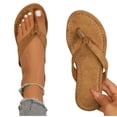 thumbnail image 4 of DIVVce Suede Flip Flops For Women Open Toe Slip On Comfortable Casual Summer Footwear, 4 of 8