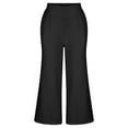 thumbnail image 6 of XIAfhje Palazzo Pants For Women Cropped Pants Summer Solid Color Plus Size Cotton And Linen Pants Loose Trousers Womens Pants Comfy Cropped Pants Travel Outdoor Lightweight, 6 of 7