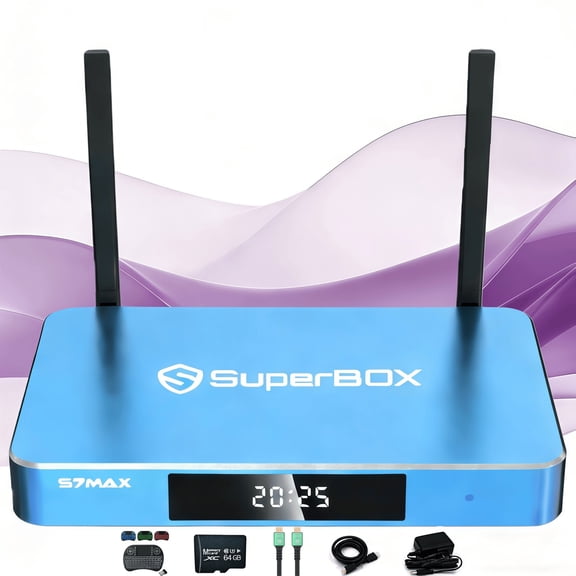 Newest SuperBox S7MAX Smart TV Box with 7-Day Time Shift | Parental Control Time | S6MAX 2025 | 4GB RAM | 64GB Storage with Voice Remote Control