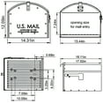 thumbnail image 4 of Gibraltar Mailboxes Storehouse Extra Large Capacity Galvanized Steel Black, Post-Mount Mailbox, SH400B01, 4 of 4