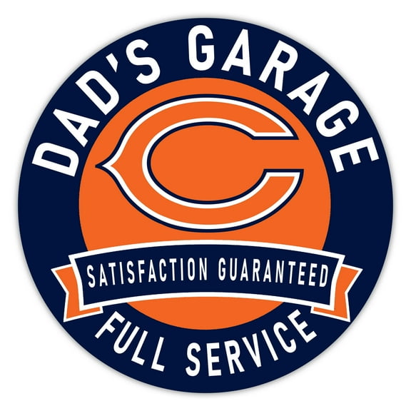 Chicago Bears 16" Dad's Garage Wood Sign