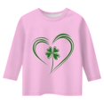 thumbnail image 3 of SNKSDGM Girls Girls Short Sleeve Tops Size 8-10 Girls White T Shirts Kids St. Paddy's Day Printed 3/4 Quarter Sleeve T Shirt Tops Peplum Casual 3-4 Years, 3 of 3