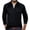 Black, variant on JTieacloth Tall Size T Shirts for Men Male Autumn And Winter Long Sleeve Solid Color Plaid Lapel Button Raglan Sleeve Top