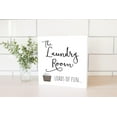 thumbnail image 2 of Laundry Loads Of Fun Brown Laundry Basket 10 x 10 Wood Tabletop Sign Plaque, 2 of 4