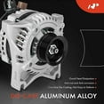 thumbnail image 4 of A-Premium Alternator Compatible with Ford Crown Victoria, E150, E250, E-350 Super Duty, E-450 Super Duty & Lincoln Town Car & Mercury Grand Marquis, 12V 130A 6-Groove Pulley CW, Replace# AW7T10300AA, 4 of 9
