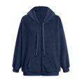 thumbnail image 4 of YYDGH Femmes Oversize Molletonné Veste Zip jusqu'à Hiver Chaud Sherpa Manteau Sweat à Capuche avec Poches, 4 of 5