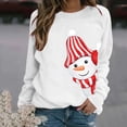 thumbnail image 4 of Pull de Noël pour Femmes, Col Rond, Cardigan d'Hiver, Veste Mi-Longue, Chandail à Capuchon, Blouse à Manches Longues, Mode Imprimée Graphique, 4 of 6