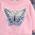 thumbnail image 4 of yboeqw Kids Girl Clothes Girl Long Sleeve Sweatshirt Pullover Tops + Denim Pants Fall and Winter Outfit Set,Size 1-2 Years, 4 of 5