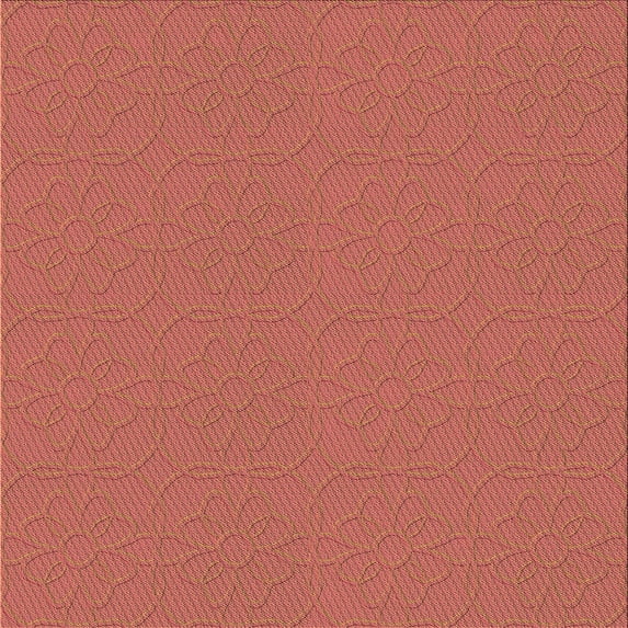 Ahgly Company Indoor Square Patterned Grapefruit Red Area Rugs, 7' Square