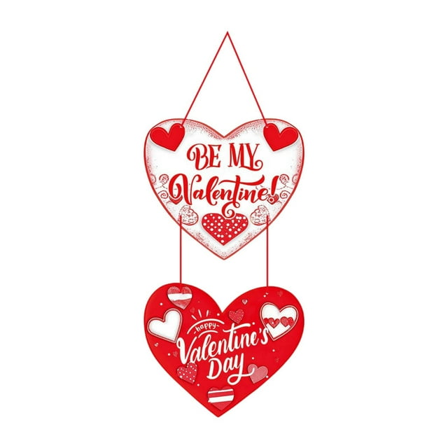 Letrero colgante de San Valentín con forma de corazón para aniversario al aire libre para amigos Estilo A