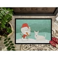 thumbnail image 3 of Wheaten Scottish Terrier Snowman Christmas Door Mat, 3 of 4