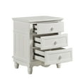 thumbnail image 5 of Miekor Furniture Classic Traditional White Finish 3 Drawers Nightstand 1pc Decorative Accents Wooden Bedroom Furniture Bedside Table Turned Feet B5A5446, 5 of 8