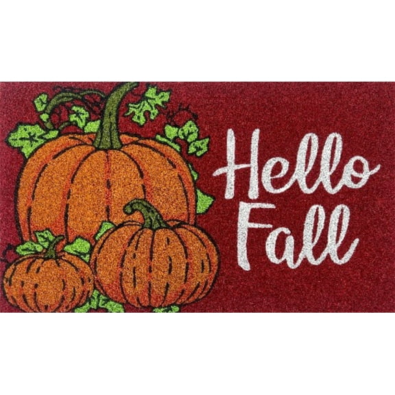 Briarwood Lane Hello Fall Pumpkins Coir Doormat 18 x 30
