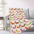 thumbnail image 2 of Dachshund Blanket Gifts Ultra Soft Cozy Throw Flannel Blanket, Lightweight Fuzzy Fleece Blanket Warm Plush Throw Blankets for Couch, Sofa, Bed 50"x60" for Teen, 2 of 6