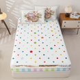 thumbnail image 4 of Homewish Kawaii Rabbit Bunny Zipper Twin Comforter Sets with Fitted Sheet and 2 Pillowcases,Cute Easter Eggs Kawaii Blossom Floral Zipper Bedding Set For Girls Kids,Reversible,4 Pieces, 4 of 7