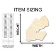 thumbnail image 2 of Unfinished Wood Djibouti Country Shape - East African Craft - up to 46" DIY 16" / 1", 2 of 4