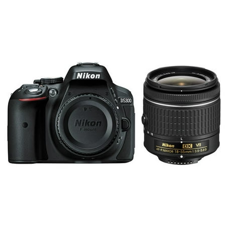 Nikon D5300 DX-Format CMOS Sensor DSLR Camera with AF-P 18-55mm Lens (Best Portrait Lens For Crop Sensor Nikon)