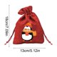 thumbnail image 3 of Bolsas de regalo navideñas de lino | Bolsita navideña con dibujos animados para manzanas y dulces, 3 of 7