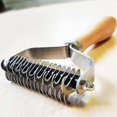 thumbnail image 3 of Pet Grooming Brush, 2 Sided Undercoat Rake For Cats,safe Dematting Comb Deshedding Tool For Mat, 3 of 5