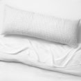 thumbnail image 2 of Waffle Body Pillow Cover White - Cotton Zippered Pillowcase, Machine Washable, 2 of 4