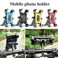 thumbnail image 3 of Hyasfey Motorcycle Phone Holder Auto Lock Handlebar Rearview Mirror Mobile Phone Mount Anti-slip Universal Motorbike Bicycle Cell Phone Holder, 3 of 7