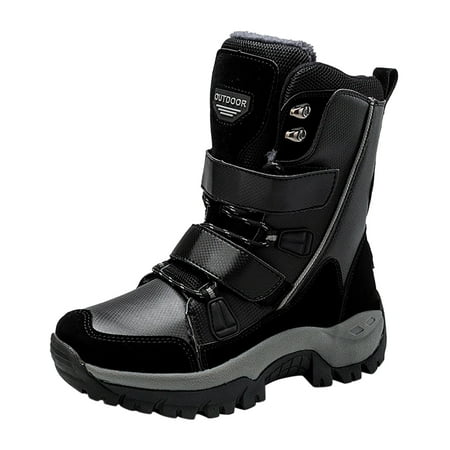 

Qufokar Mid Calf Boots for Women Low Heel Snow Boot for Women Fashion Long Snow Boots Cotton Shoes Thickened Plush Women Shoes Plush Outdoor Boots