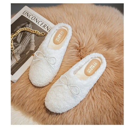 

Luxury Lambwool Moccasins Femme Winter Cotton Shoes Women Warm Plush Loafers Comfy Curly Sheep Fur Flats Woman Large Size 40-43