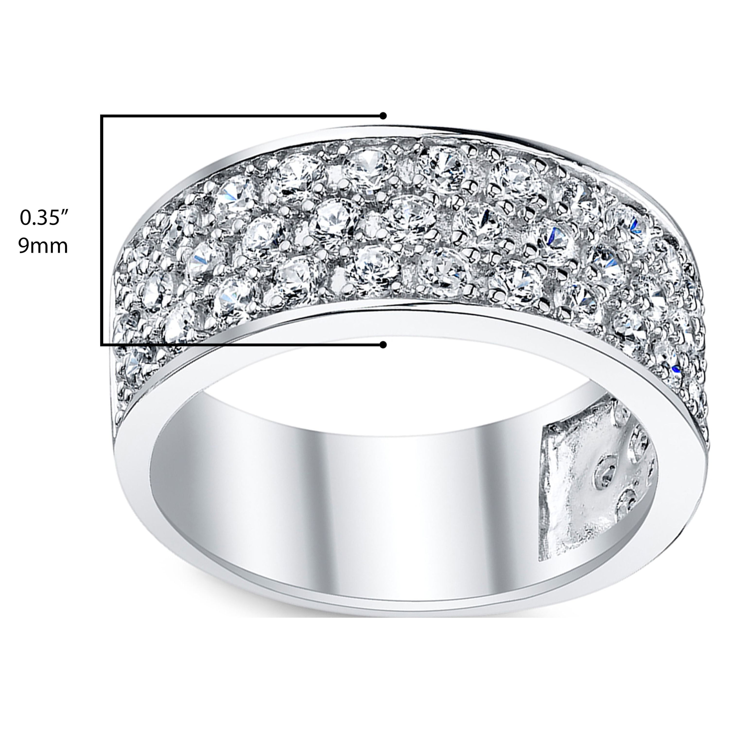 Mens sterling silver deals rings with cubic zirconia