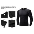 thumbnail image 4 of LANBAOSI Compression Tops for Men Quick Dry Lightweight Male Base Layer Long Sleeve T Shirt Mens for Cycling Skiing Running Hiking Size Large, 4 of 4