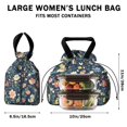 thumbnail image 5 of Pioneer Flower Drawstring Lunch Bag Women - Drawstring Lunch Bag Insulated for Work Office - Stain-Resistant Large Lunchbags for Women with Multi-Pockets, 5 of 6
