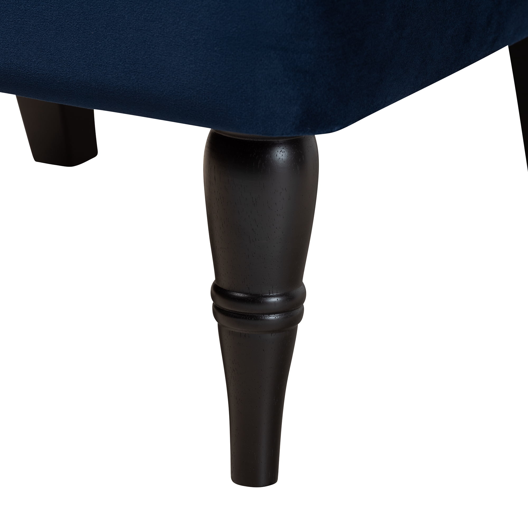 Baxton Studio Slipper Chair, Navy Blue, Adult