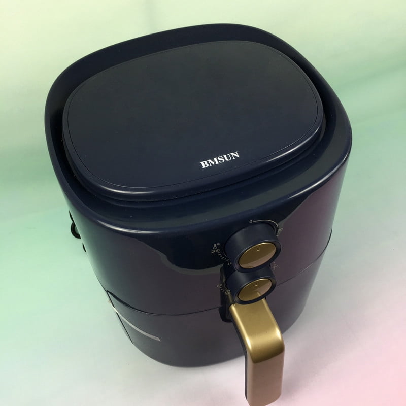 BMSUN Air fryers Manual Control Air Fryers with 80-200℃ Temp Range, 60-Min Timer, Dishwasher Safe Basket