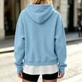 thumbnail image 6 of Gamivast False Two Piece Hoodies for Women Oversized Long Sleeve Sweatshirts Pullover Fall Trendy Hooded Pullover Blue M, 6 of 8