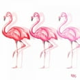 thumbnail image 2 of Hakimipour, Tiffany 26x26 Black Ornate Wood Framed with Double Matting Museum Art Print Titled - Flamingo Trio II, 2 of 4