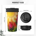 thumbnail image 3 of Goofa Rose Psychedelic for Insulated Travel Coffee Mug Spill Proof Leak Proof 16 OZCoffee Tumbler Reusable Coffee Cups with Lids Thermos for Hot and Cold Drink, 3 of 8