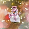 thumbnail image 4 of Pink and Silver Snowman Christmas Ornament, Festive Hanging Decor for Home and Holiday Season Ambiance, for Adding a Touch of Elegance to Christmas Tree - B, 4 of 5