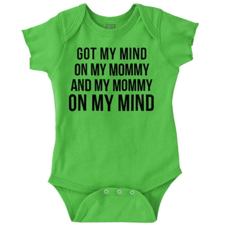 

Funny Mommy on my Mind Hip Hop Romper Boys or Girls Infant Baby Brisco Brands NB