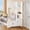 White, variant on WARAYZ Room Divider with Shelves, Hall Tree with Shoe Rack, Coat Hooks & Storage Bench, Walnut
