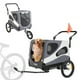thumbnail image 1 of Remolque VEVOR para bicicletas para perros, 45 kg, plegable, negro y gris, 1 of 9