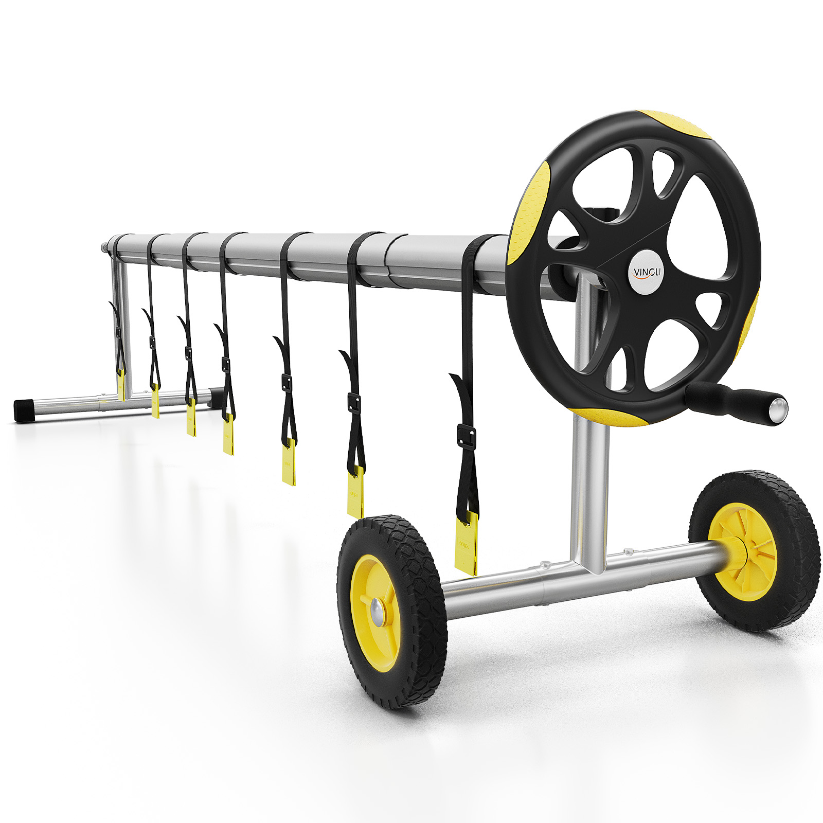 VINGLI Pool Cover Reel Set 14 ft Pool Solar Cover Reel for Inground