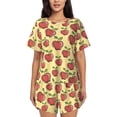 thumbnail image 1 of Fotbe Fruit Conjunto de Pijama Estampado para Mujer, 2 Piezas, Ropa de Dormir con Camiseta de Manga Corta y Shorts Suaves-Medium, 1 of 6