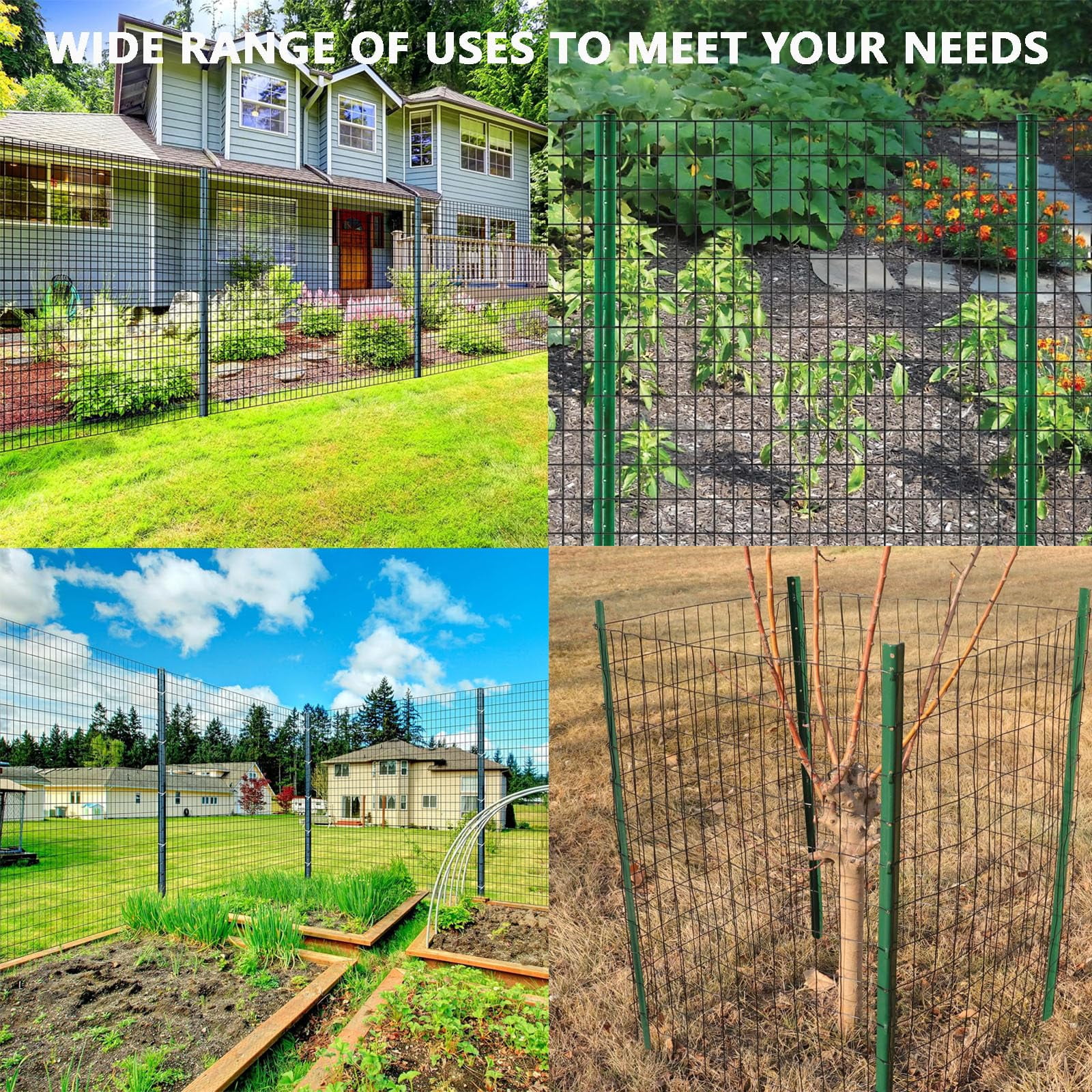 Hardware Cloth 24 in x 60 ft, 16 Gauge 2" x 3" Welded Wire Fencing Mesh Roll, Chicken Wire Fence with Cutting Plier & Gloves for Garden, Coop & Pet Enclosures