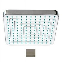 Whitehaus Showerhaus Square Rainfall Showerhead with Decorative Face and Rubber Nozzle Tips - Solid Brass Construction with Adjustable Ball Joint