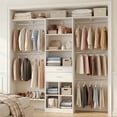 thumbnail image 2 of Homieasy 19'' - 60'' W Closet System with Wooden Drawers and Hanging Rods(Cut to Fit), White, 2 of 7