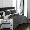 thumbnail image 2 of Chic Home Jacky 4 Piece Reversible Comforter Bedding Set, Full/Queen, Grey, 2 of 4