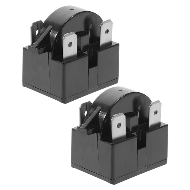 unbranded 2Ud Relay De Arranque Para Compresor De Refrigerador Y Congelador Con Material ABS Negro Resistente